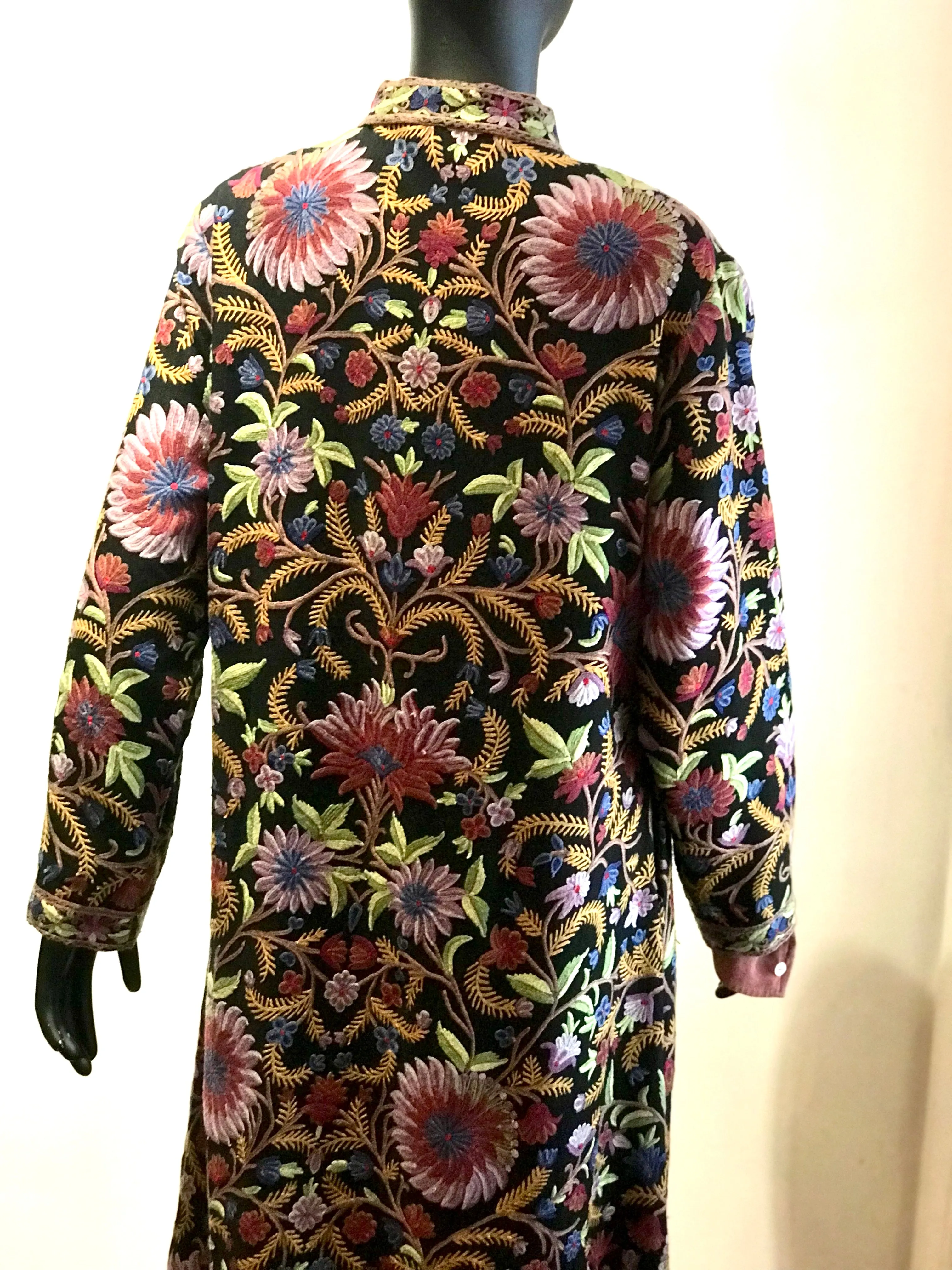 Louise Mitchel Hand Embroidered Wool Coat