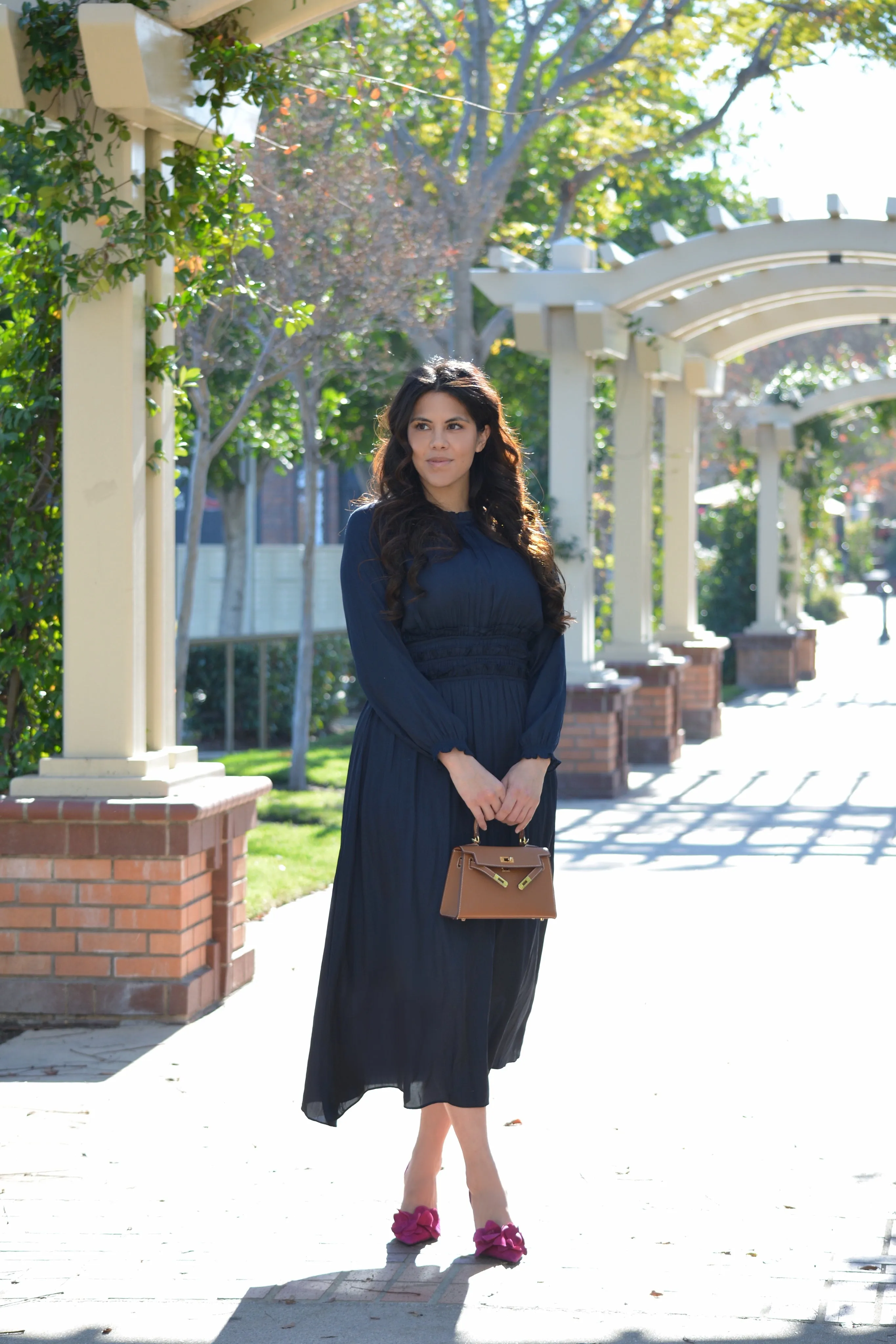 Mabel Midnight Blue Silk Dress