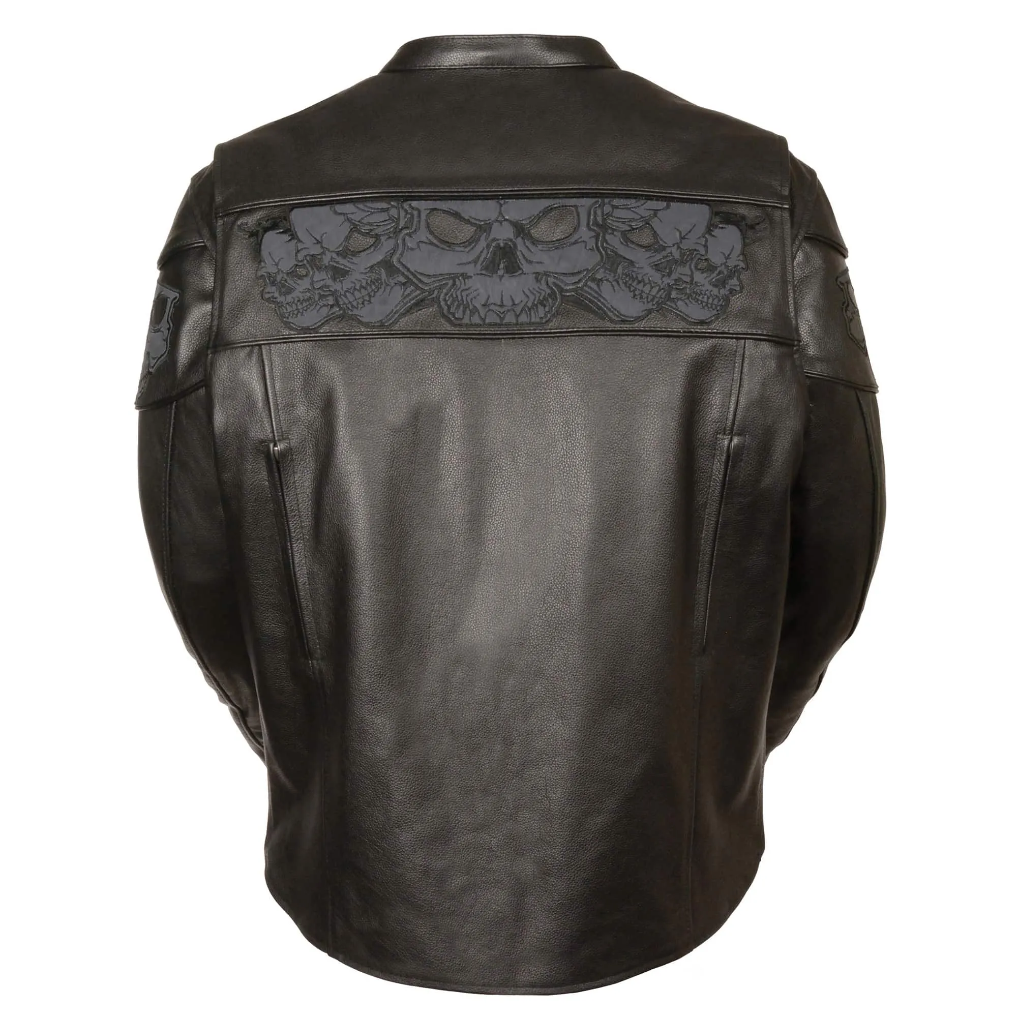 Men’s Crossover Scooter Jacket w/ Reflective Skulls