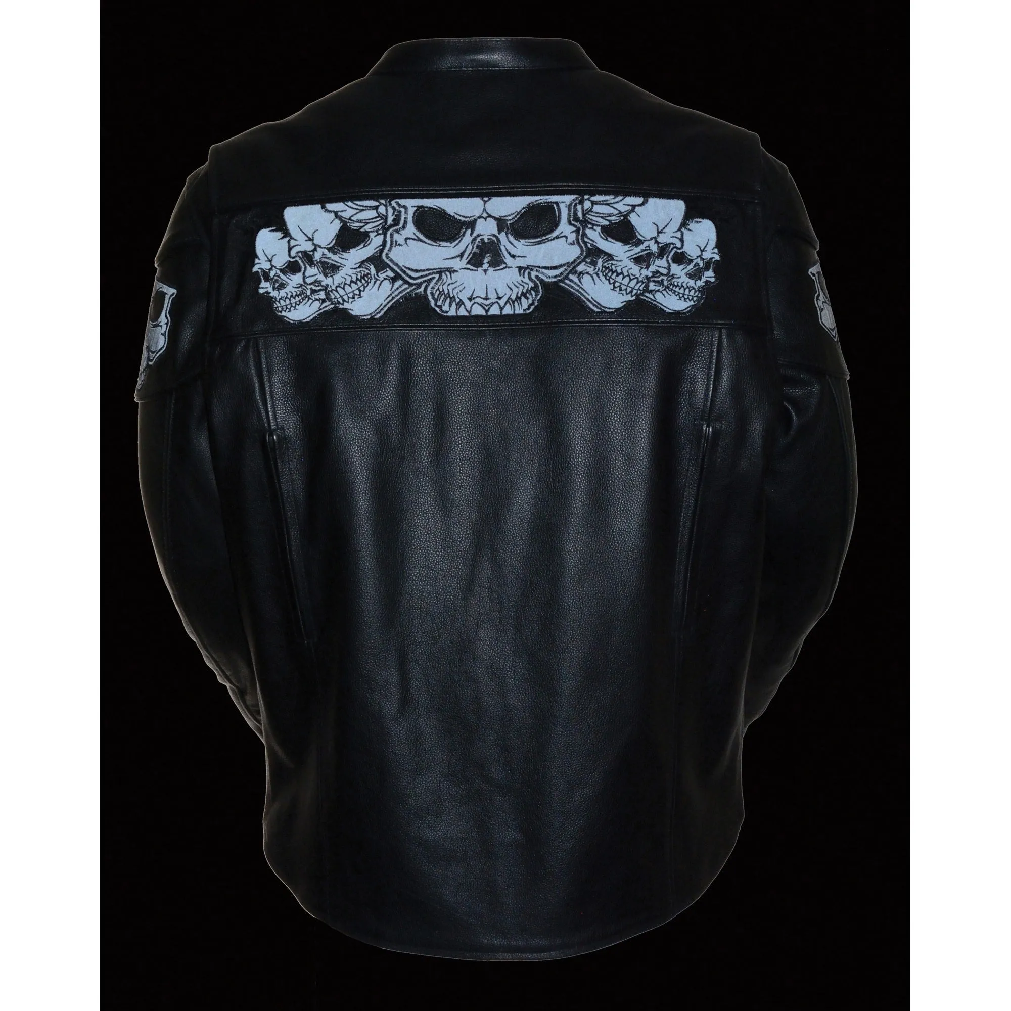 Men’s Crossover Scooter Jacket w/ Reflective Skulls