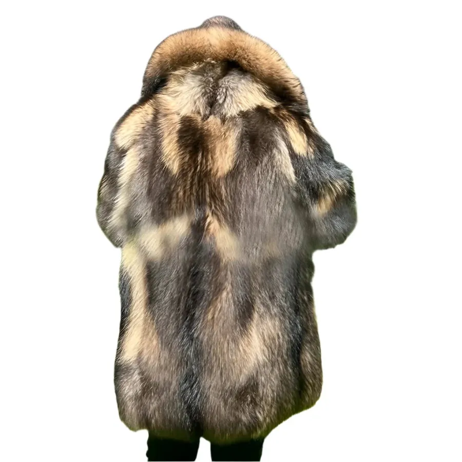 Men's Real Raccoon Fur Coat - Luxury Long Winter Jacket | Warm and Stylish New Arrival