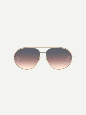 Metallic Aviators in Rose Gold