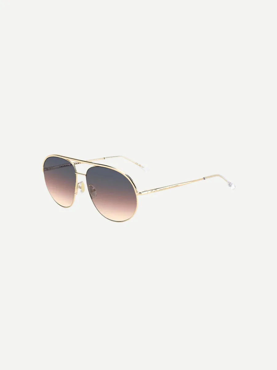 Metallic Aviators in Rose Gold