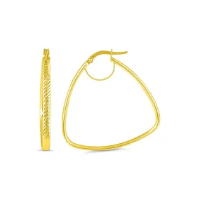 Minimalist Triangle Hoop Earring