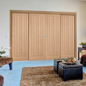 Minimalist Wardrobe Door & Frame Kit - Belize Oak Door - Prefinished