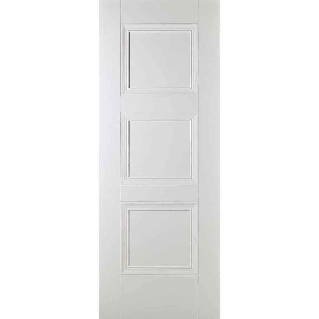 Minimalist Wardrobe Door & Frame Kit - Four Amsterdam 3 Panel Doors - White Primed