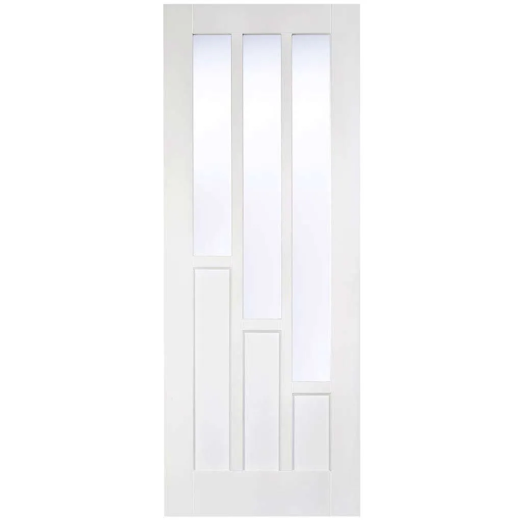 Minimalist Wardrobe Door & Frame Kit - Four Coventry Panel Doors - White Primed