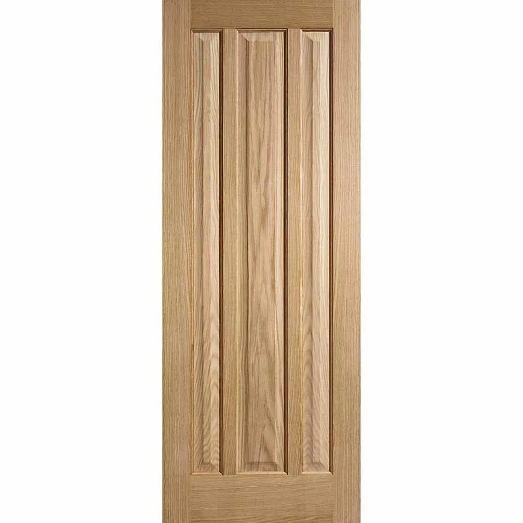 Minimalist Wardrobe Door & Frame Kit - Four Kilburn 3 Panel Oak Doors - Unfinished