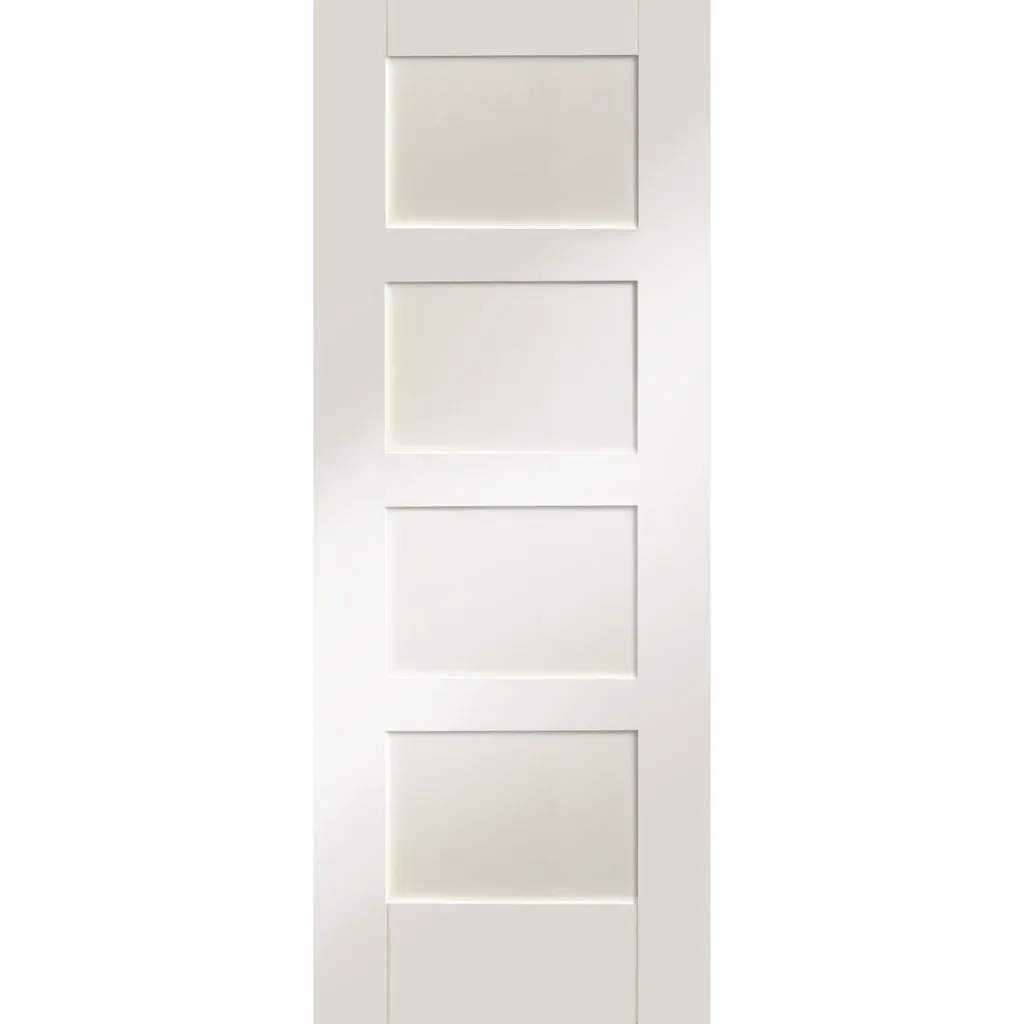 Minimalist Wardrobe Door & Frame Kit - Four Shaker 4P Doors - White Primed