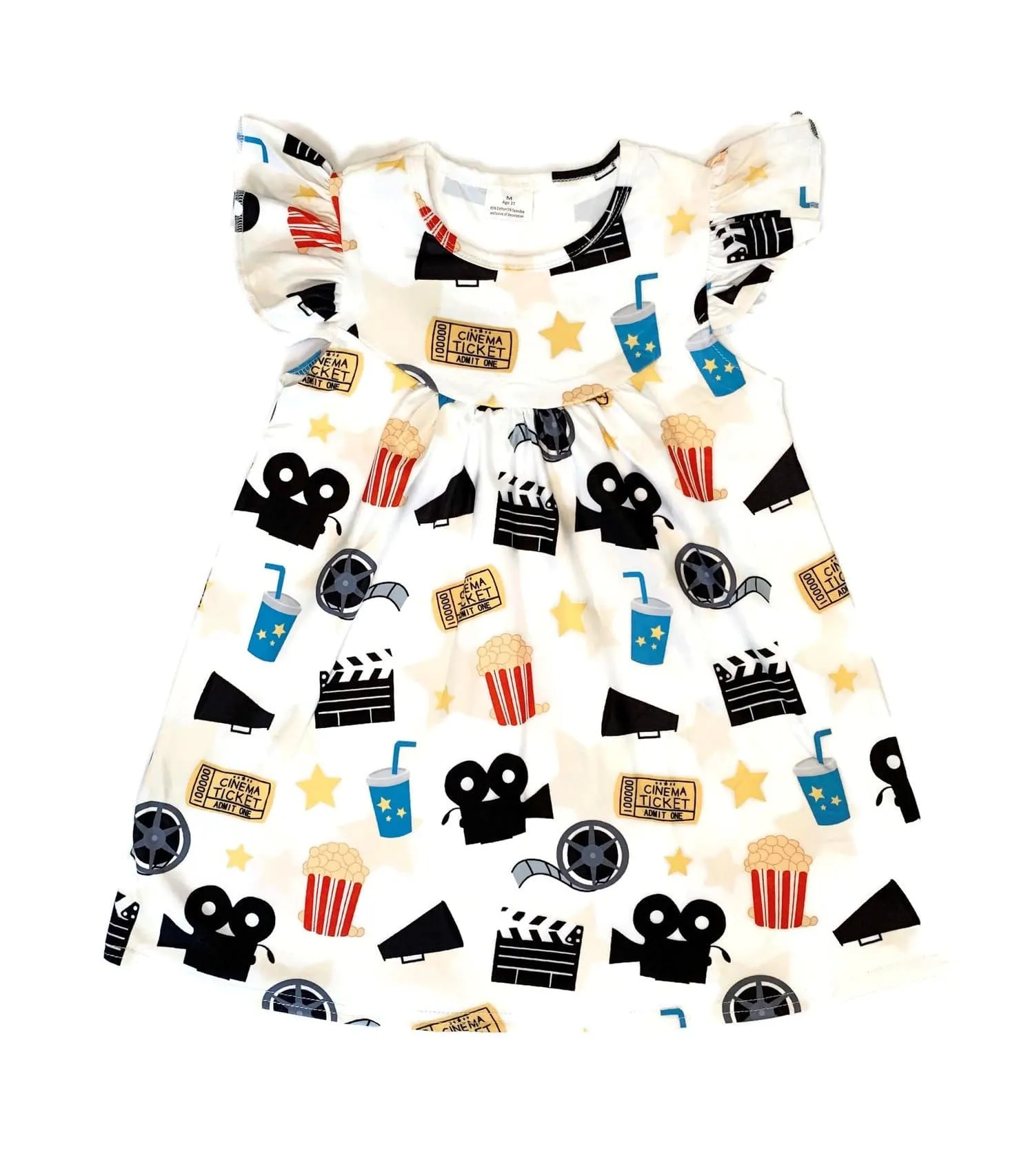 Movie Inspired Flutter Milk Silk Dress