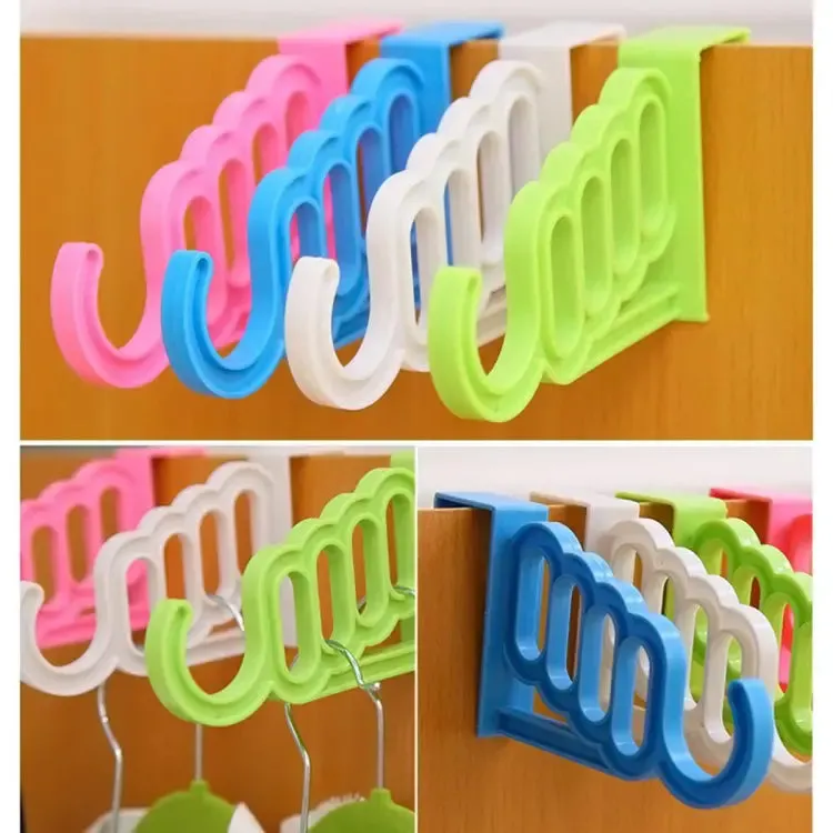 Multi-Functional 4-Hole Clothes Hanger Drying Rack Over the Door Clothes Hook Wardrobe Organizer