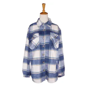 Navy Plaid Shacket