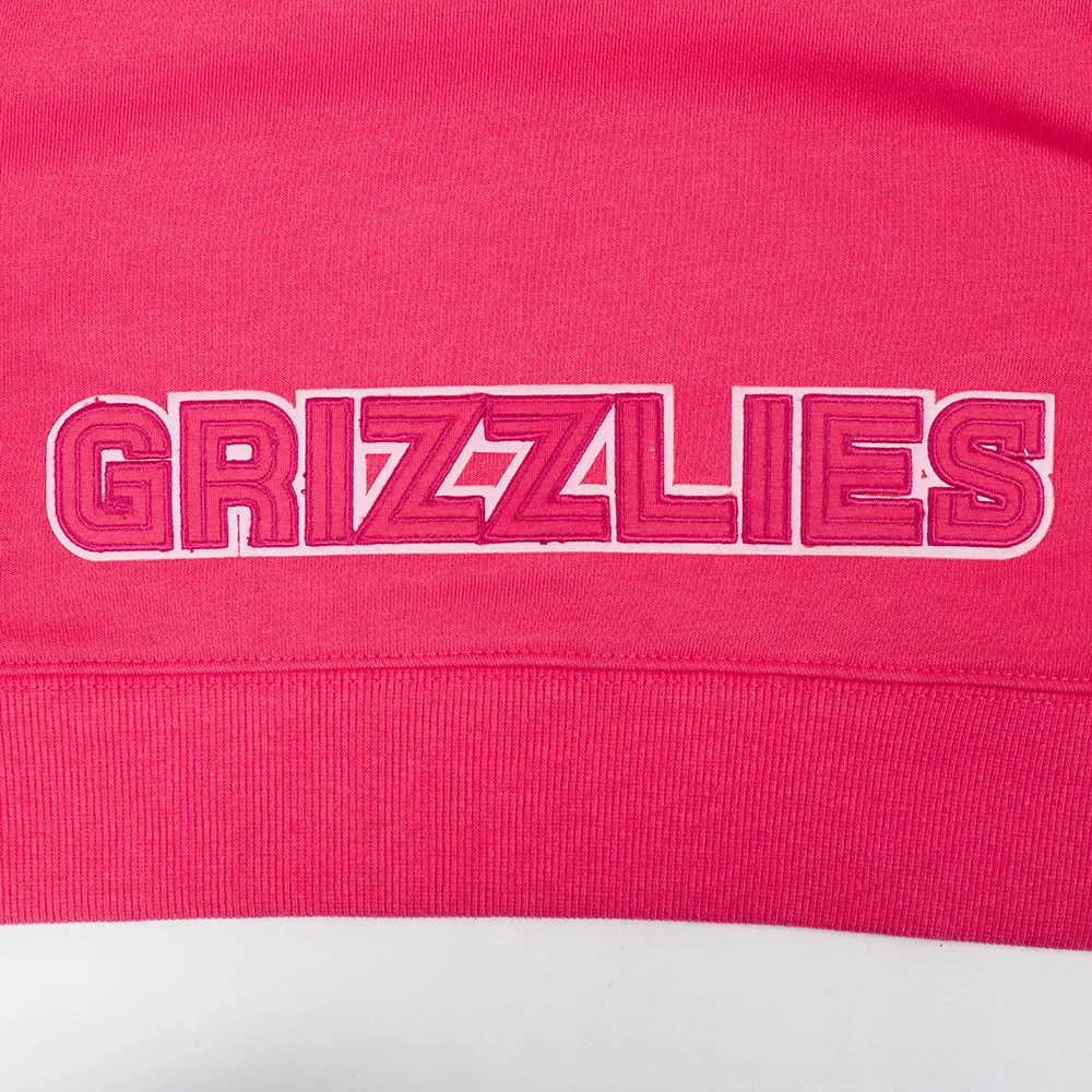 NBA MEMPHIS GRIZZLIES TRIPLE PINK WOMEN'S FLC CROPPED PO HOODIE (BEETROOT PURPLE)