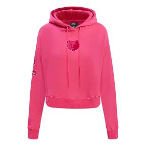 NBA MEMPHIS GRIZZLIES TRIPLE PINK WOMEN'S FLC CROPPED PO HOODIE (BEETROOT PURPLE)