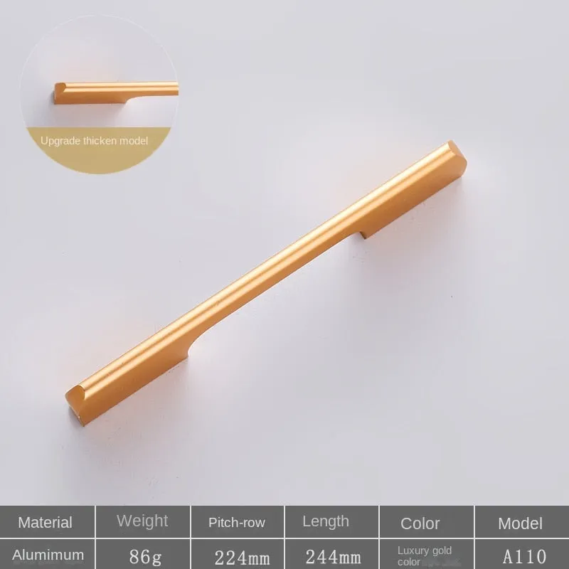 New Chinese Wardrobe Door Handle Modern Minimalist Custom Cabinet Nordic Lengthened Cabinet Door Handle