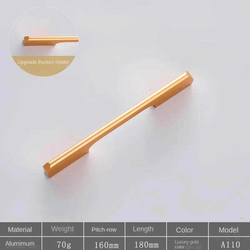 New Chinese Wardrobe Door Handle Modern Minimalist Custom Cabinet Nordic Lengthened Cabinet Door Handle