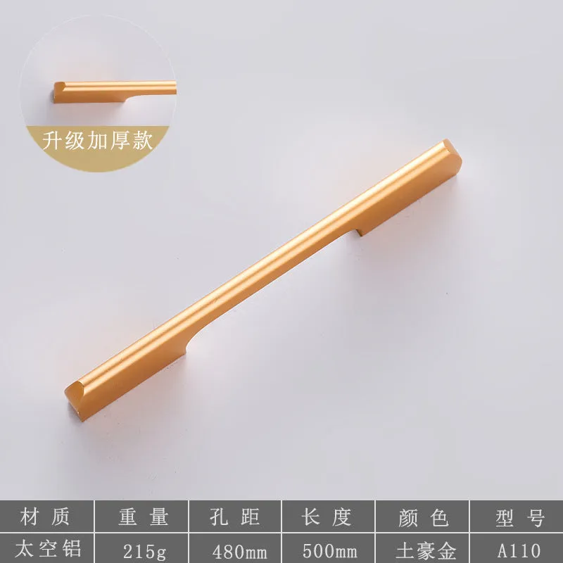 New Chinese Wardrobe Door Handle Modern Minimalist Custom Cabinet Nordic Lengthened Cabinet Door Handle