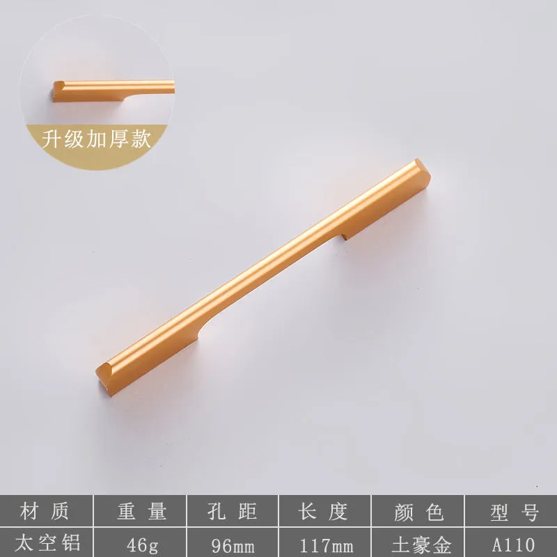 New Chinese Wardrobe Door Handle Modern Minimalist Custom Cabinet Nordic Lengthened Cabinet Door Handle