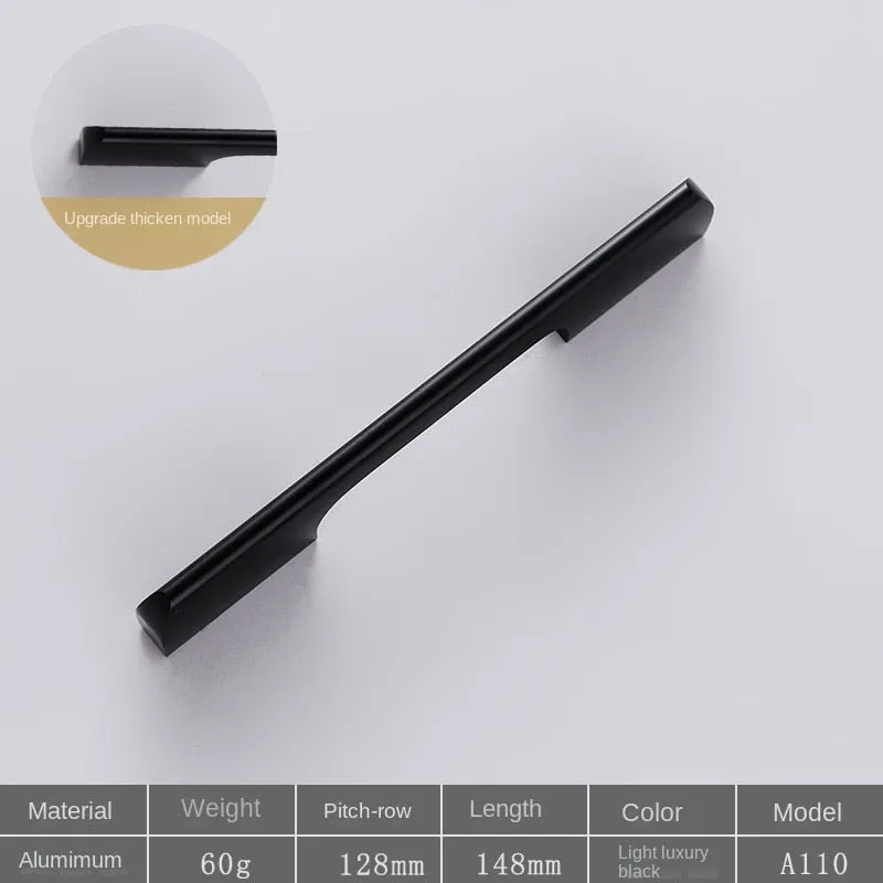 New Chinese Wardrobe Door Handle Modern Minimalist Custom Cabinet Nordic Lengthened Cabinet Door Handle