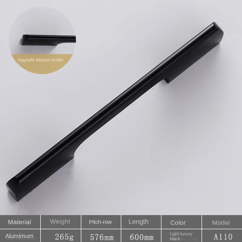 New Chinese Wardrobe Door Handle Modern Minimalist Custom Cabinet Nordic Lengthened Cabinet Door Handle