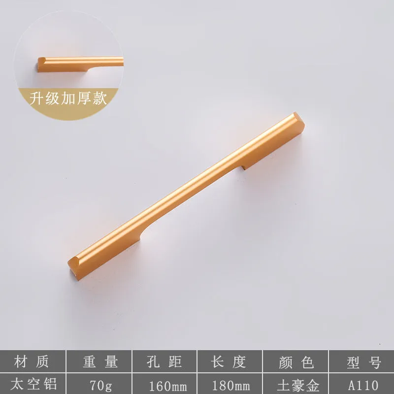 New Chinese Wardrobe Door Handle Modern Minimalist Custom Cabinet Nordic Lengthened Cabinet Door Handle