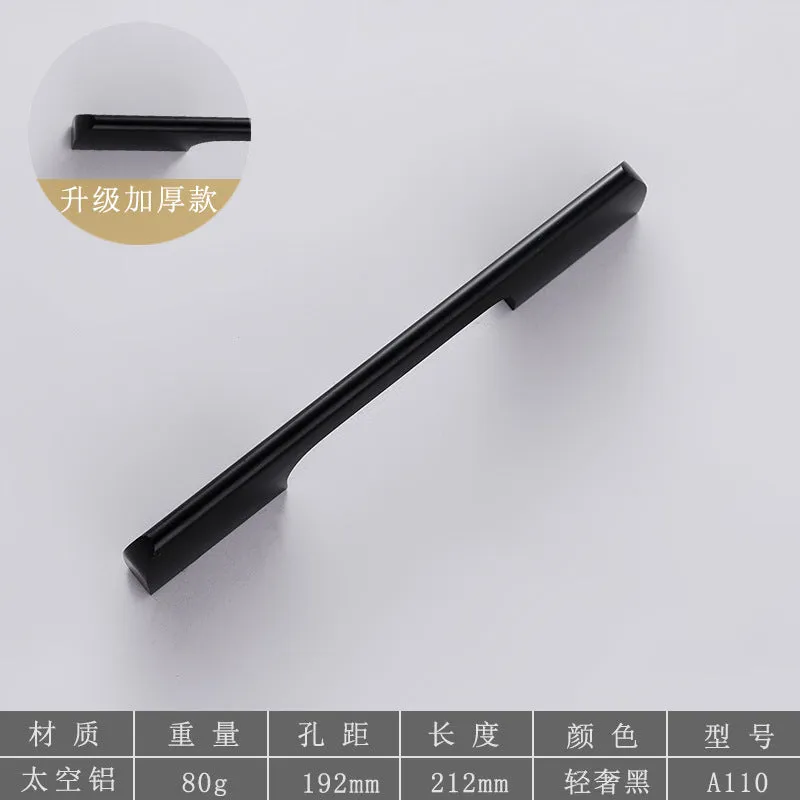 New Chinese Wardrobe Door Handle Modern Minimalist Custom Cabinet Nordic Lengthened Cabinet Door Handle