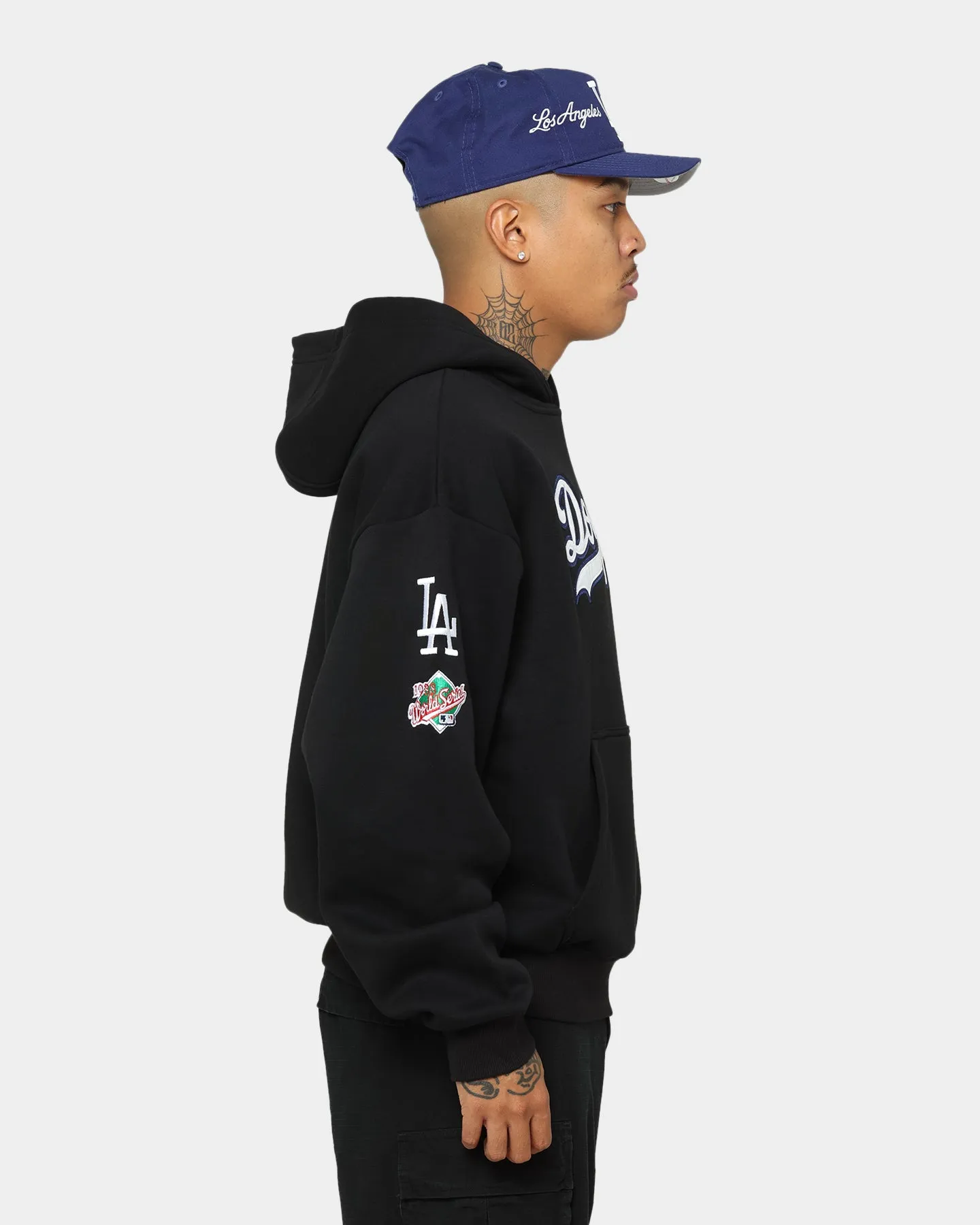 New Era Los Angeles Dodgers Lockstitch Script Hoodie Black