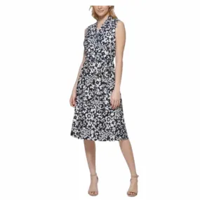 ORIGINAL -  Printed Faux-Wrap MIDI Dress