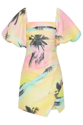 Paradise Wrap Front Mini Dress