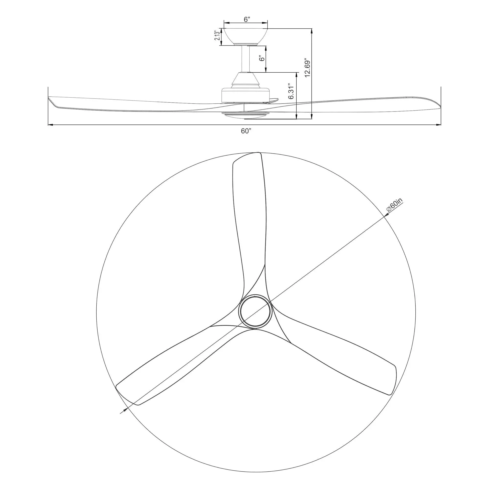 Parrot Uncle 60" Newbury Industrial Ceiling Fan with Lighting and Remote Control New