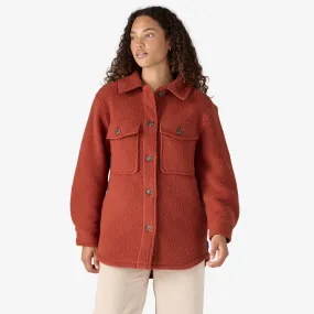 Patagonia Women's Retro Pile Fleece Shacket - BURNISHED RED