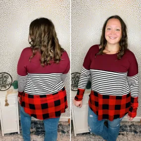 Plaid Striped Long Sleeve