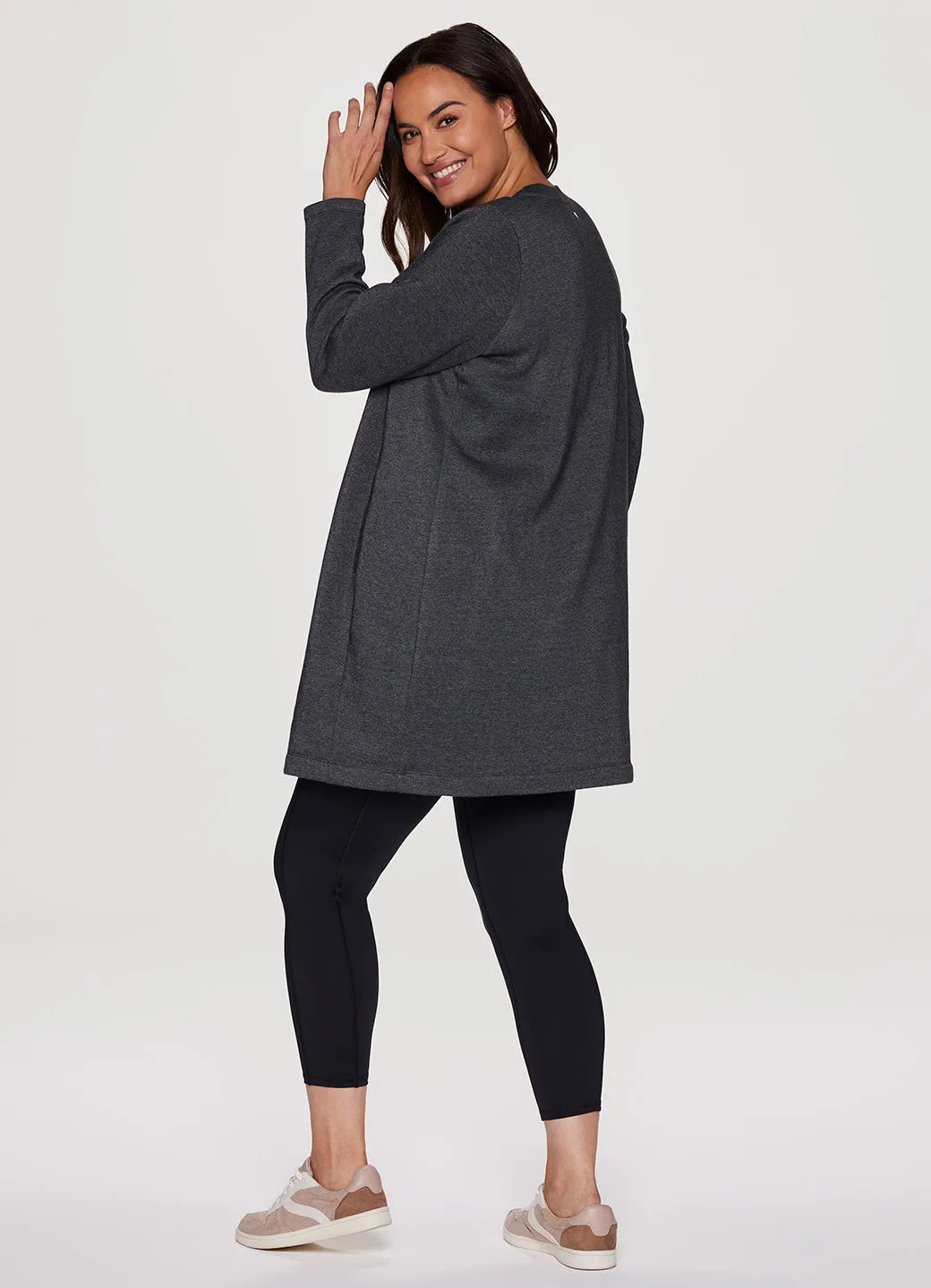 Plus Prime Fleece Crewneck Dress