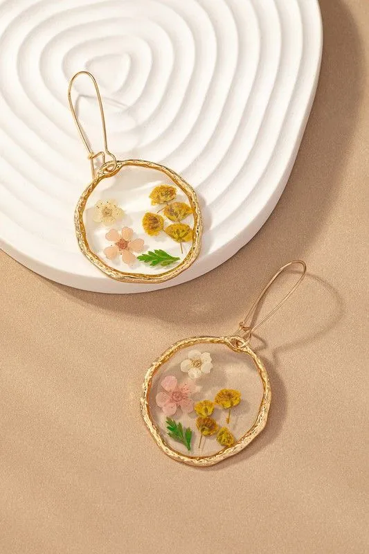 Pressed Flower Earrings