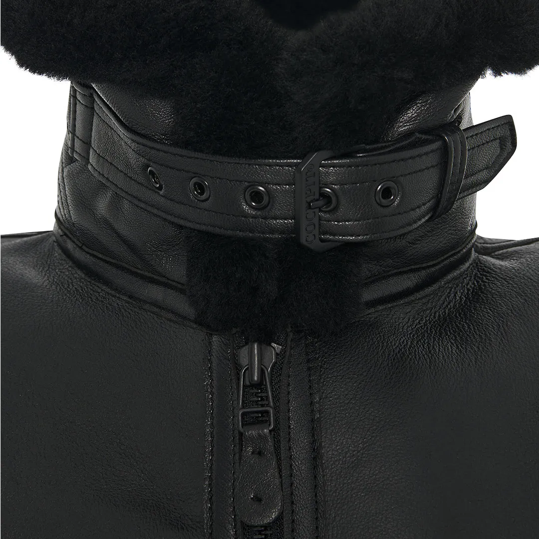 R.A.F Sheepskin Bomber Jacket in Black Z2109B