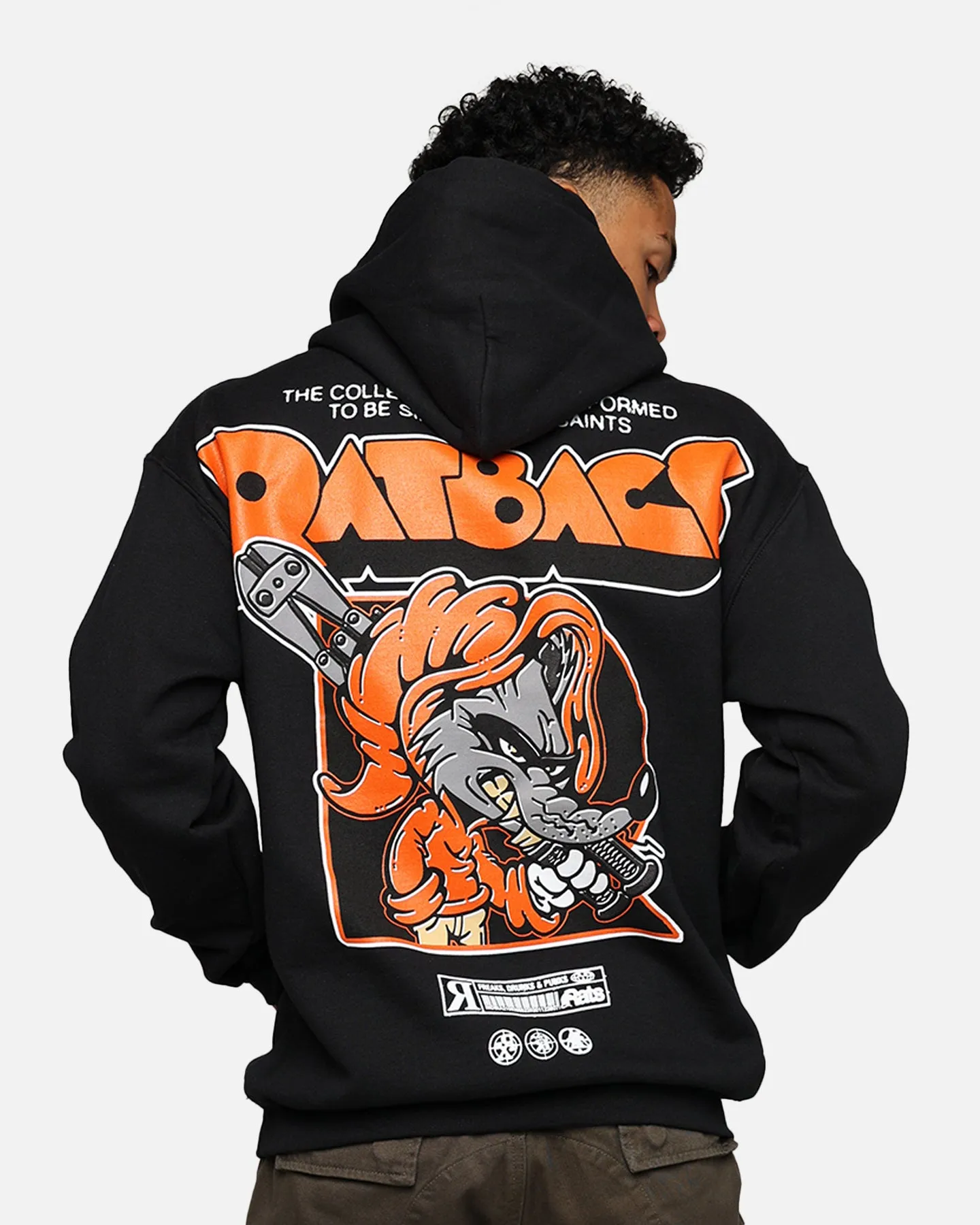 Rats Get Fat Ratbags Hoodie Black