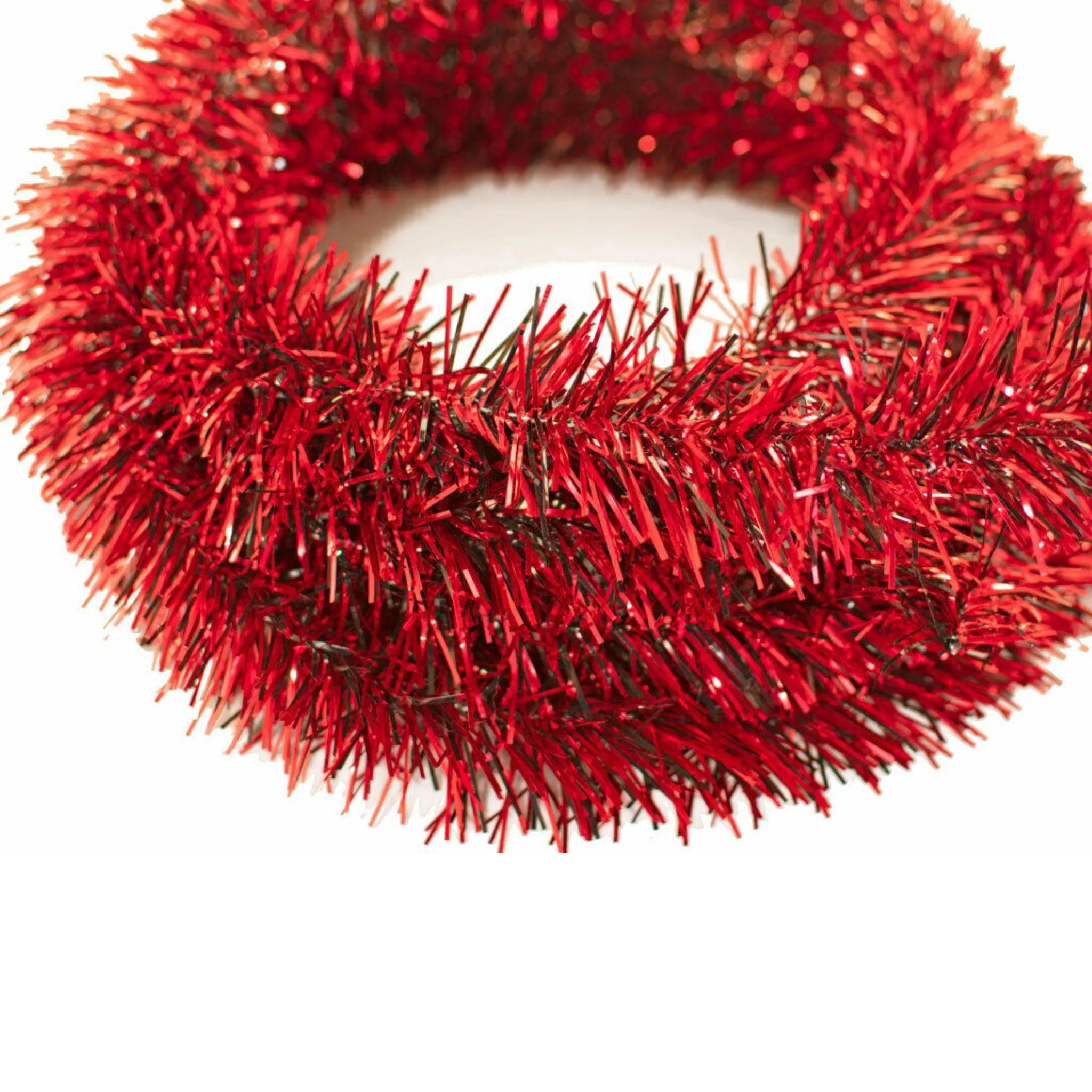 Red & Black Tinsel Garland