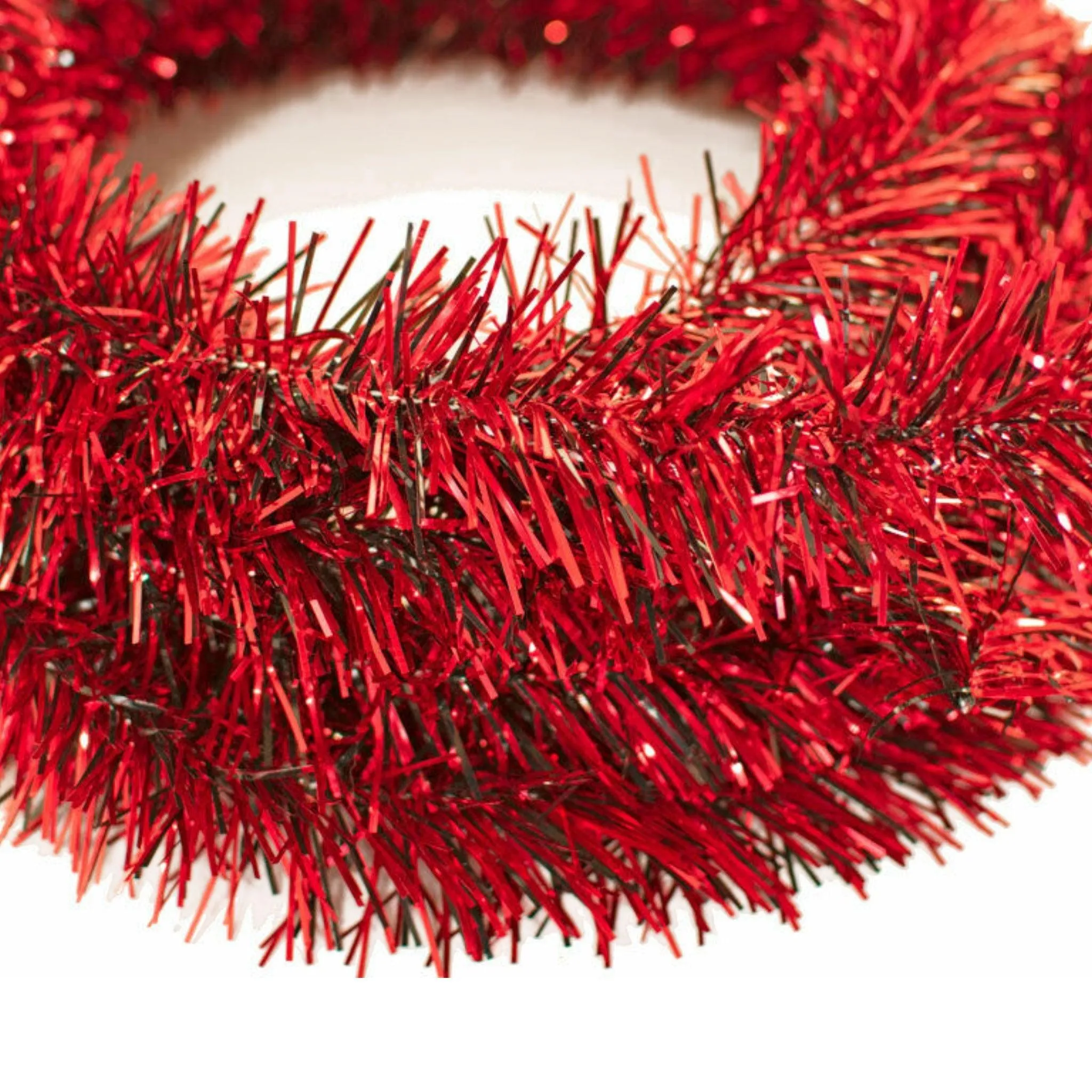 Red & Black Tinsel Garland