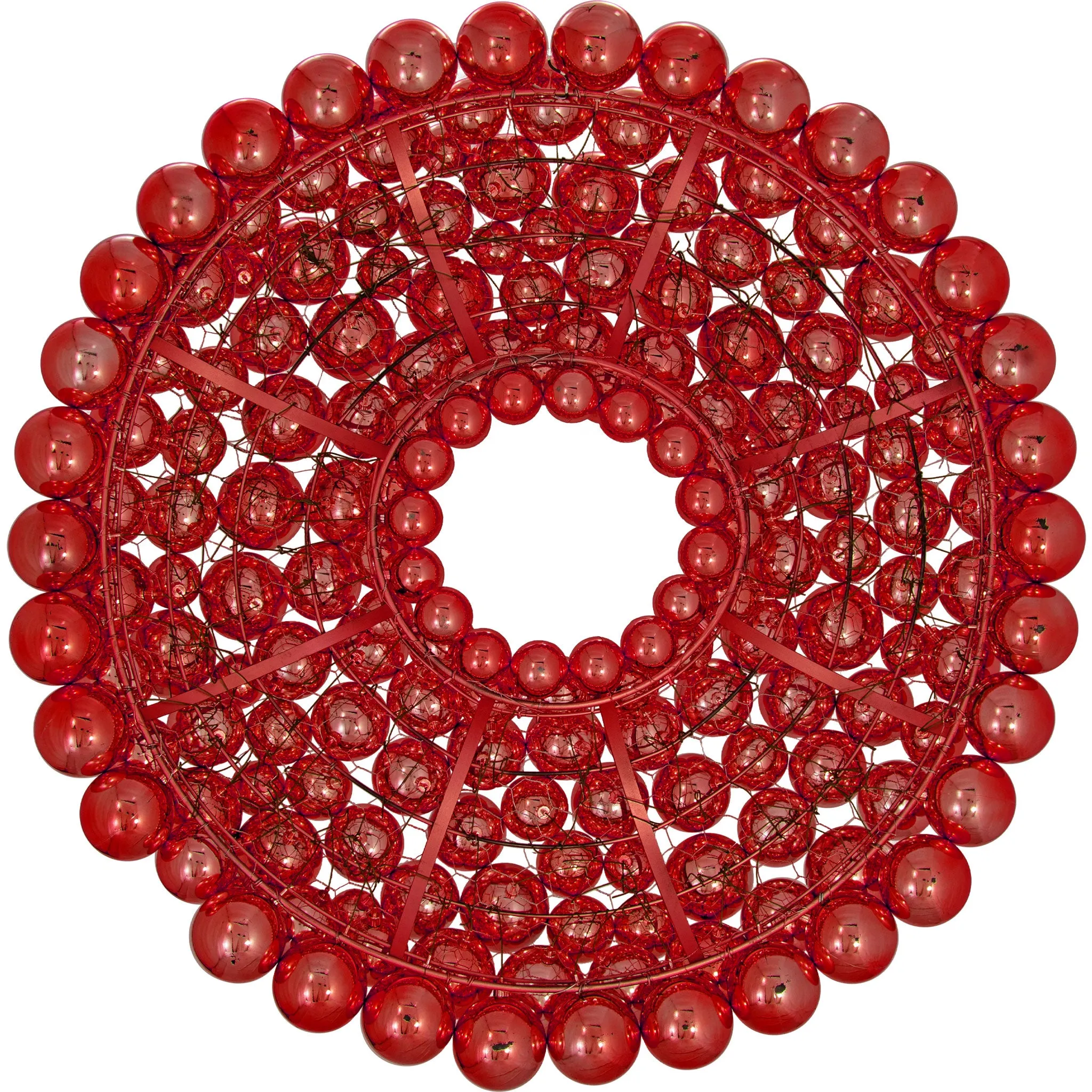 Red Ball Ornament Wreath