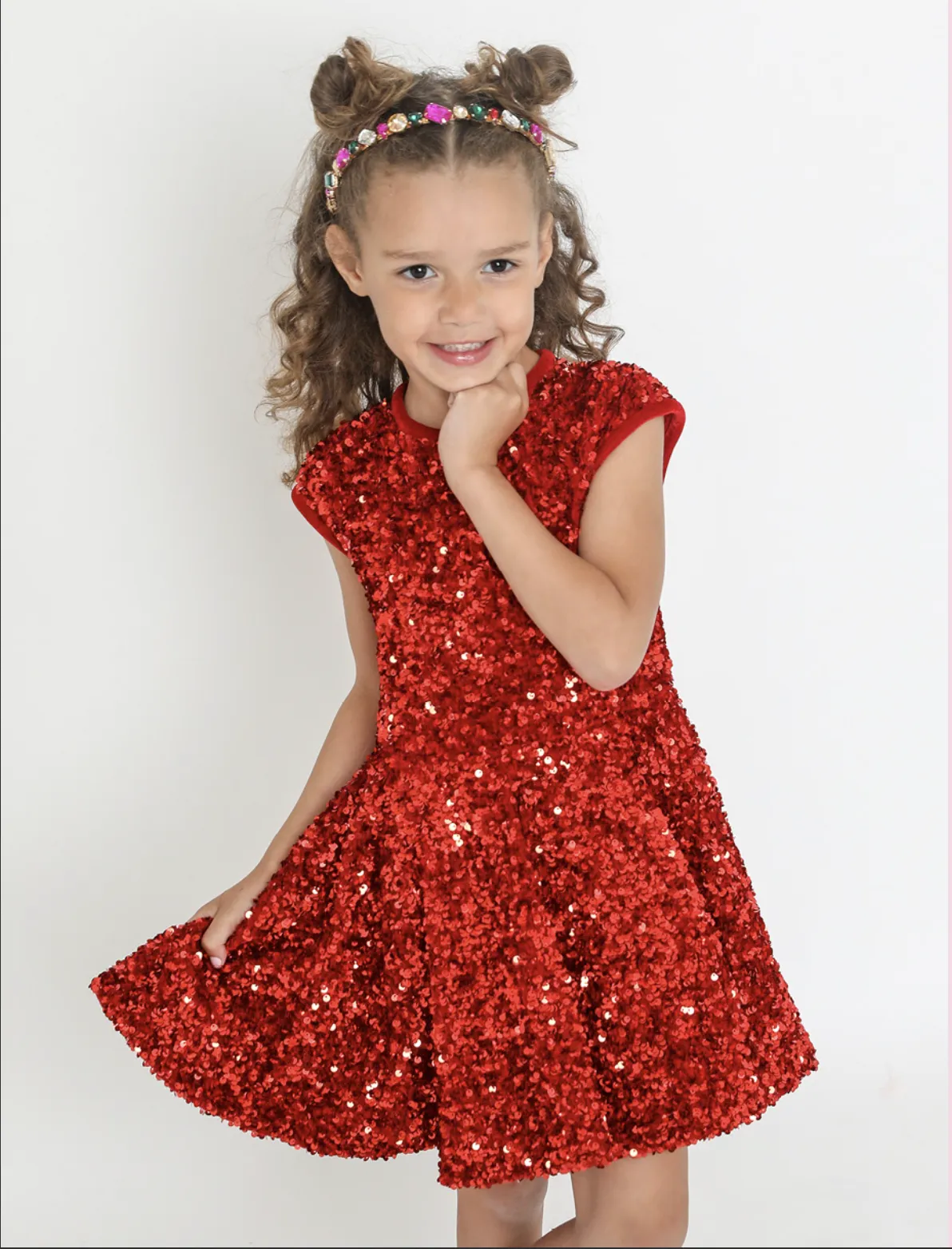 Red Glitter Dress