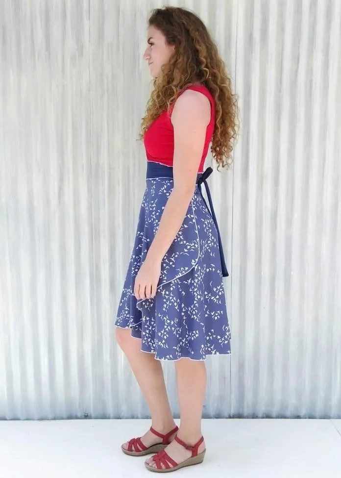 Red White & Blue Chickadee Dress (Custom Made)