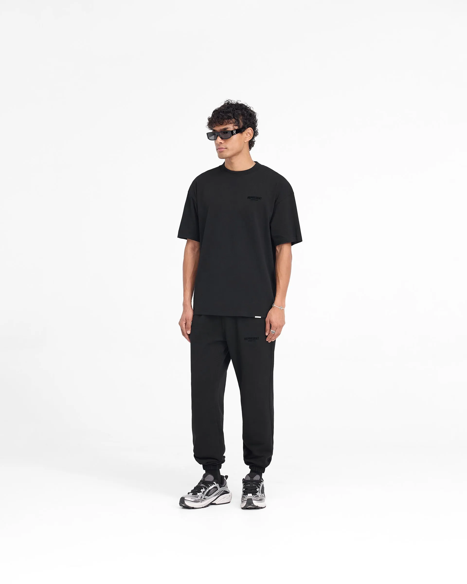 Represent Owners Club Flocked Sweatpant - Black