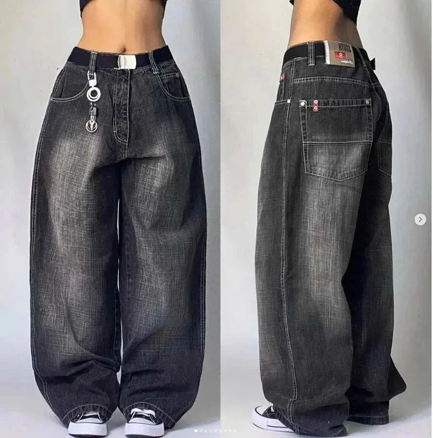 Retro Hip-hop Embroidered Baggy Jeans