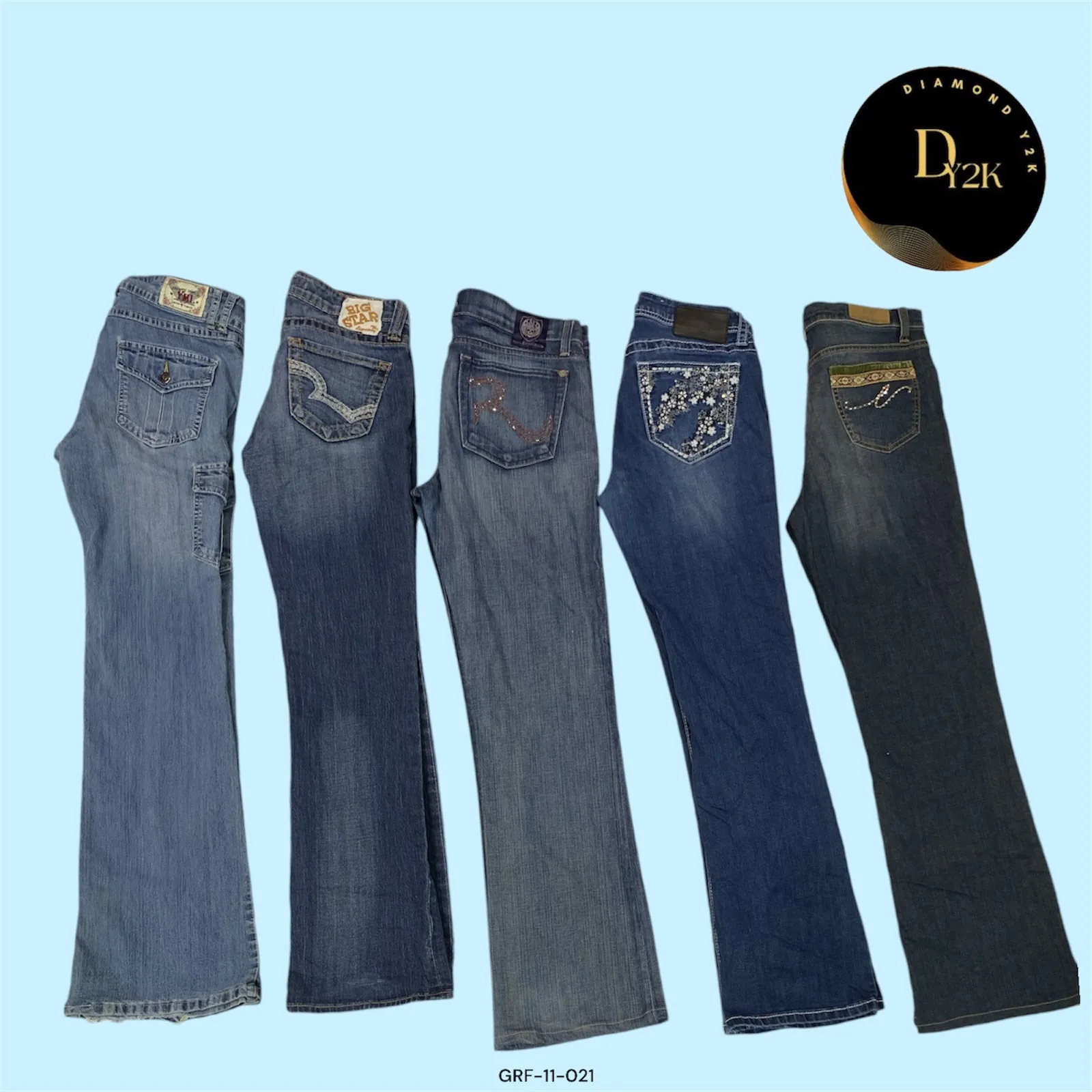 Retro Y2K Stretch Flare Denim for Women (GRF-11-021)