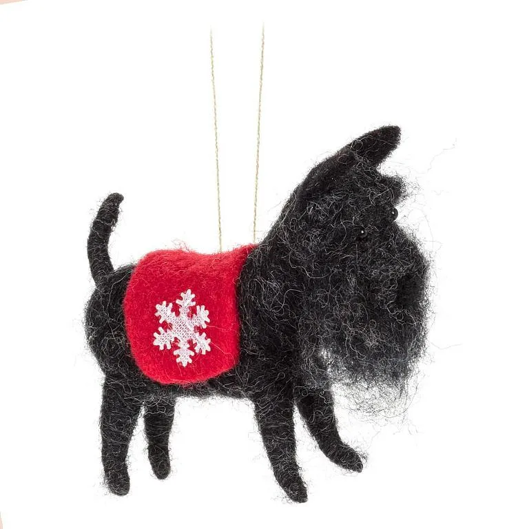 Schnauzer with Coat Ornament-FINAL SALE