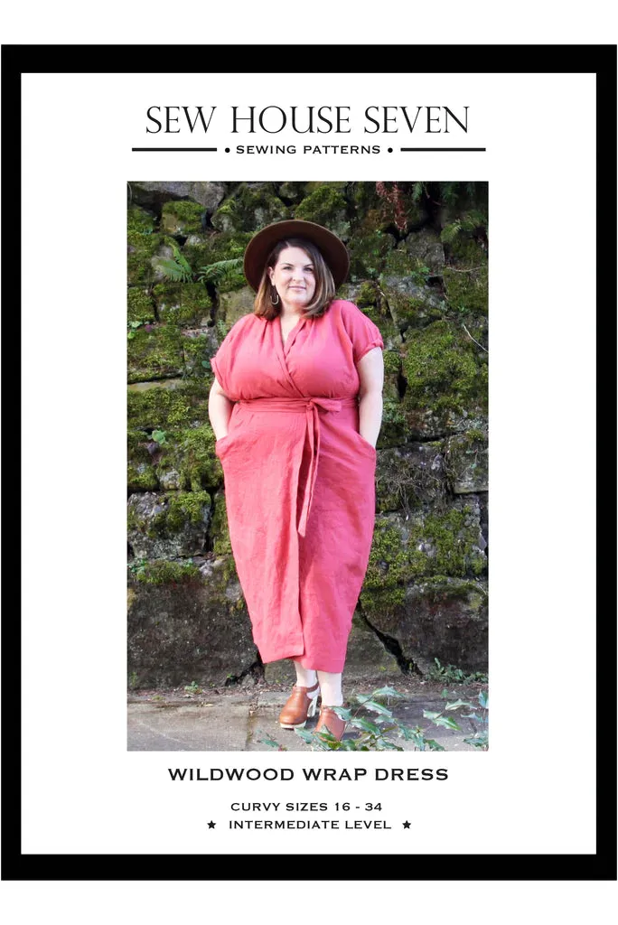 Sew House Seven - The Wildwood Curvy Wrap Dress Sewing Pattern 16-34