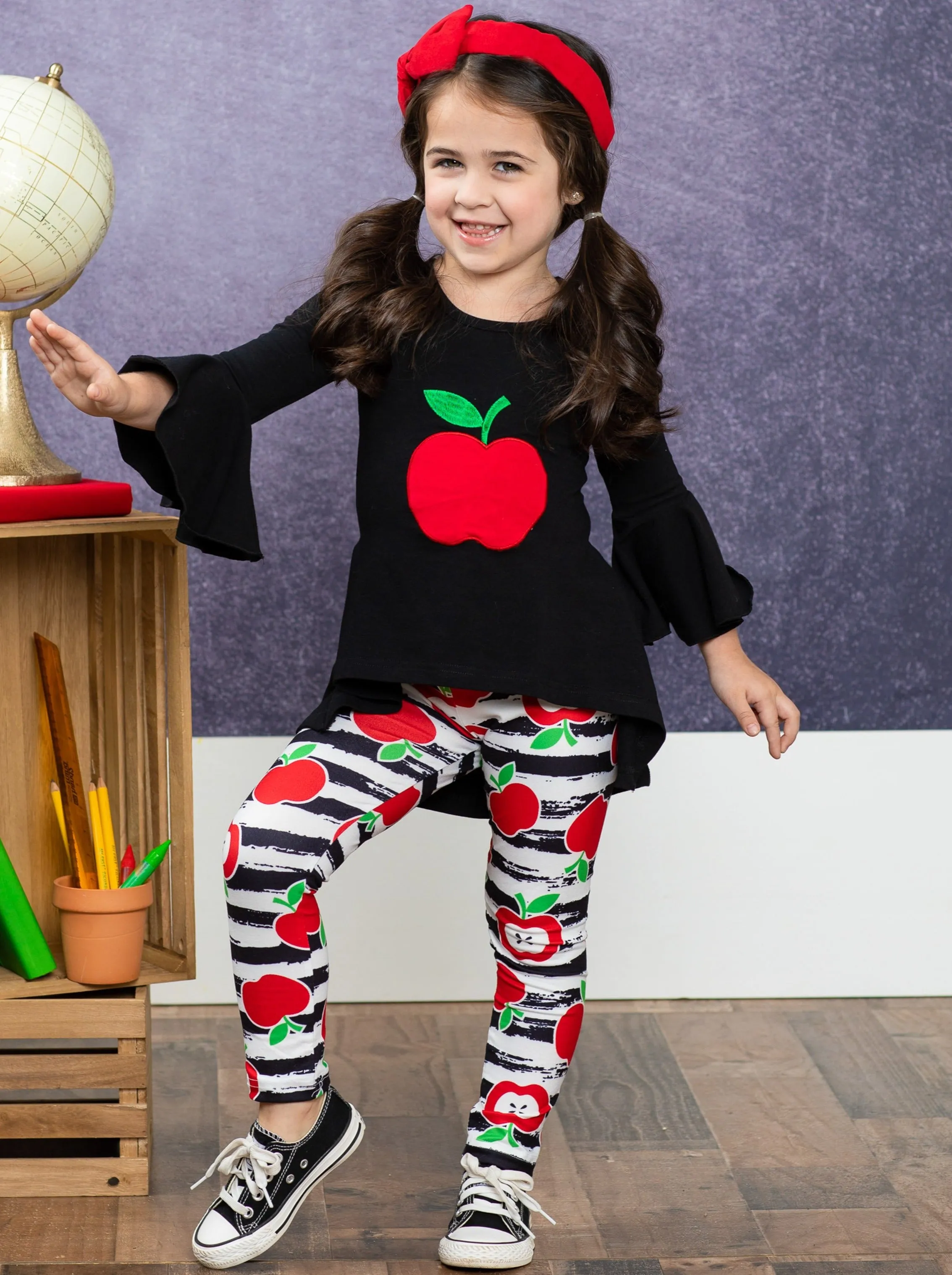 Shining Apple Hi-Lo Tunic and Legging Set