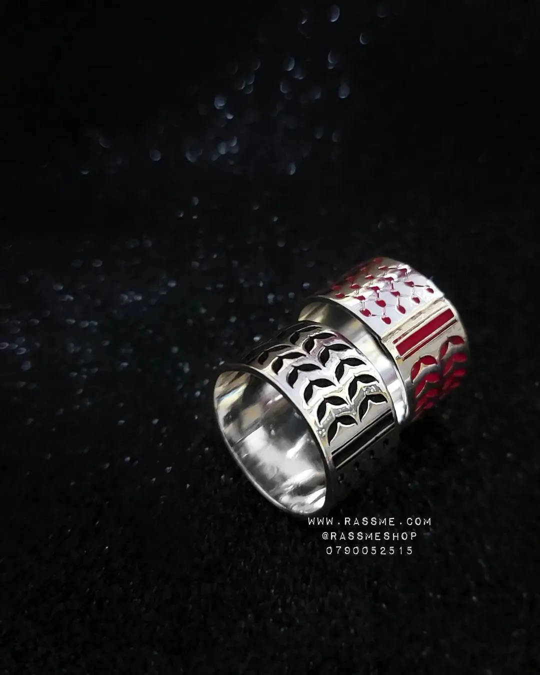 Silver 925 Jordanian Hatta Shemagh Kuffiyeh Ring