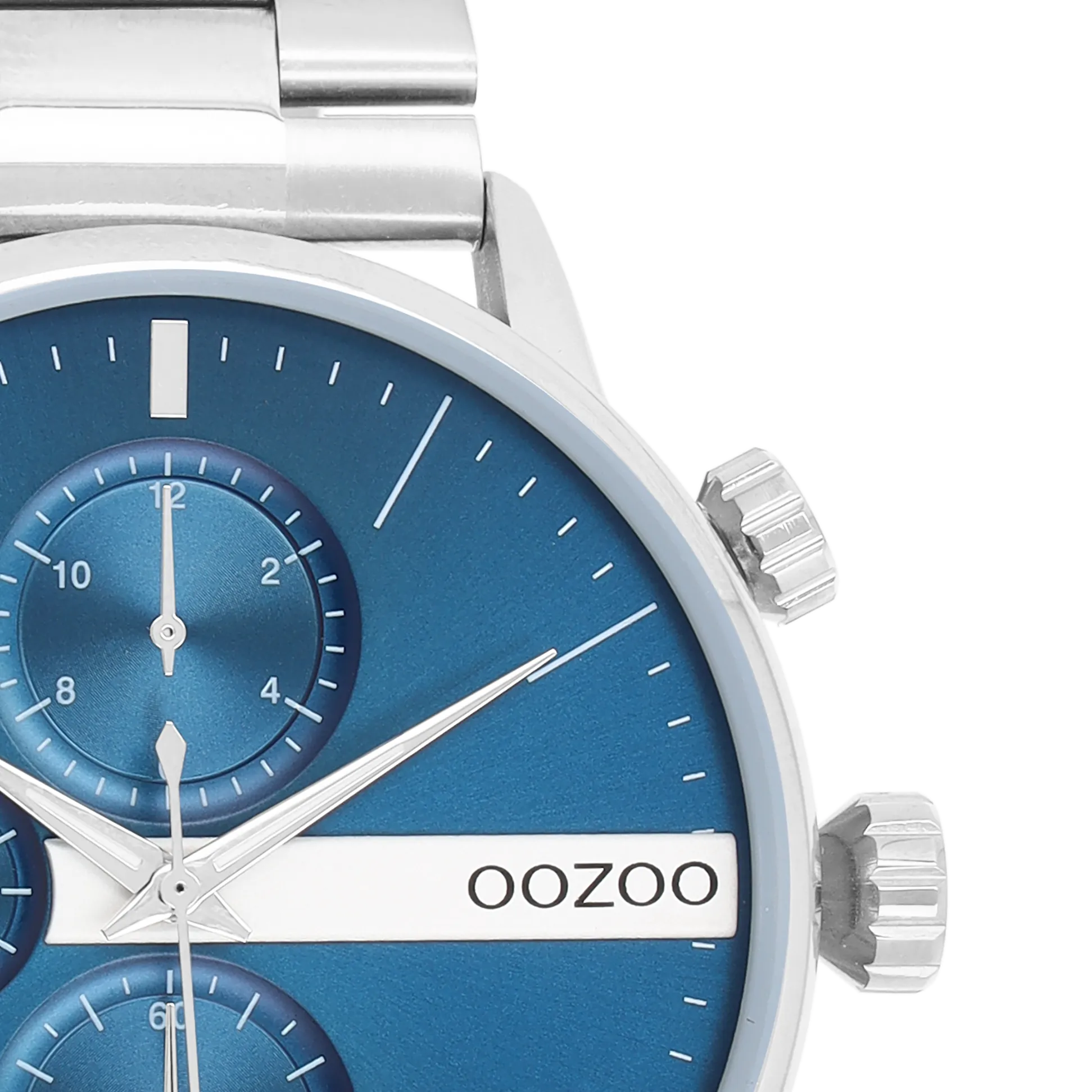 Silver coloured OOZOO watch with silver coloured stainless steel bracelet - C11410