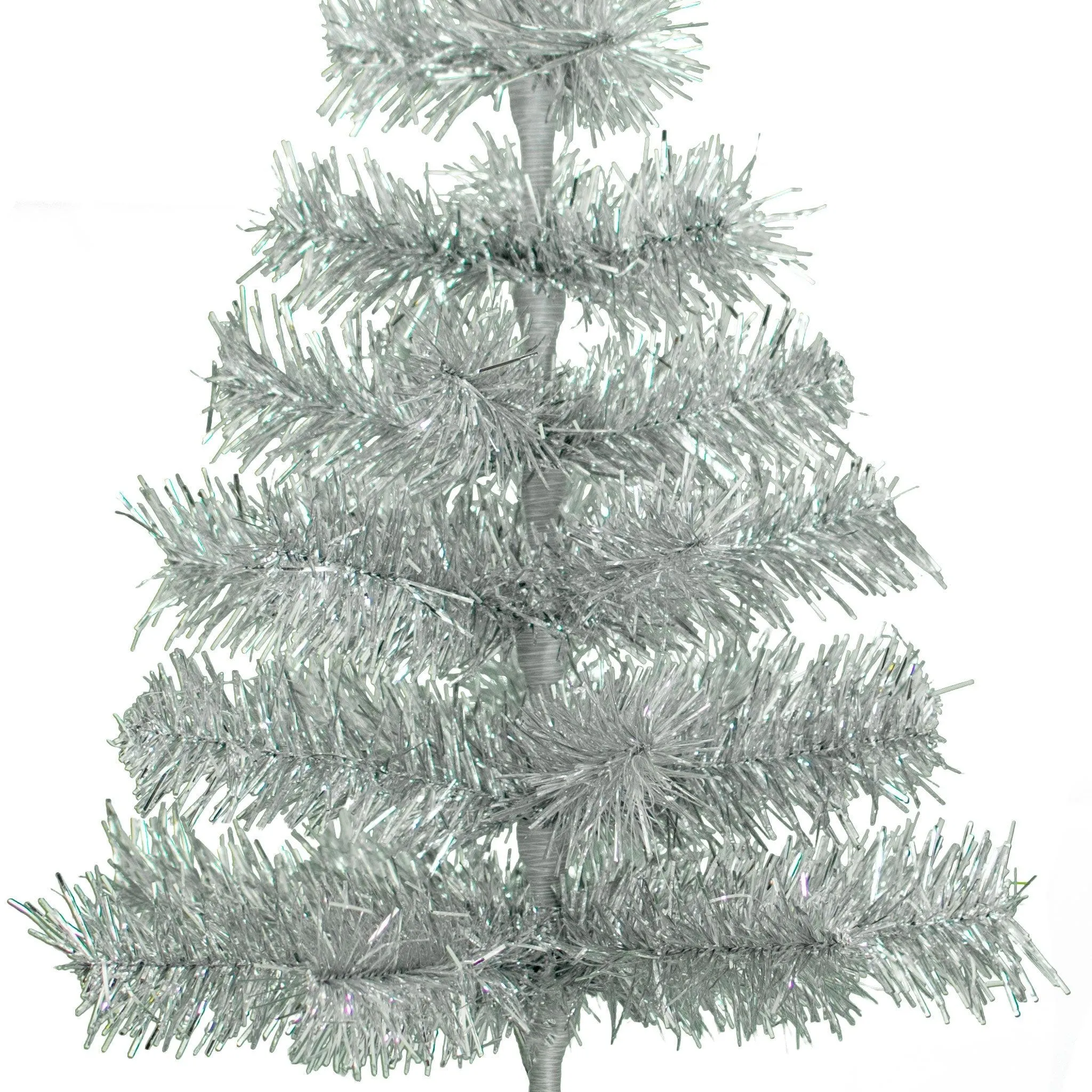 Silver Tinsel Christmas Tree